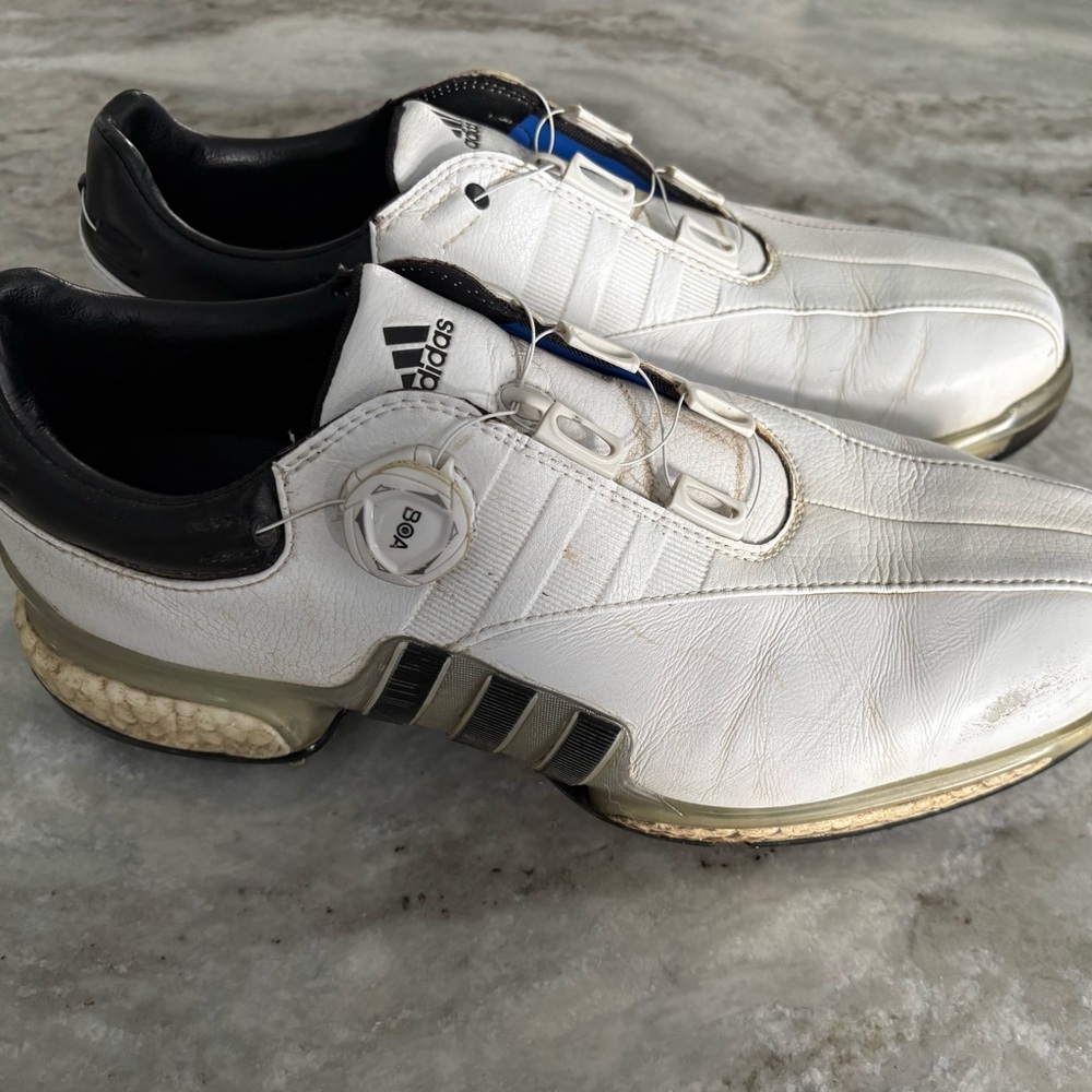 Adidas Tour360 EQT BOA White Black Silver Golf Shoes (F33619) Men's Size US 12